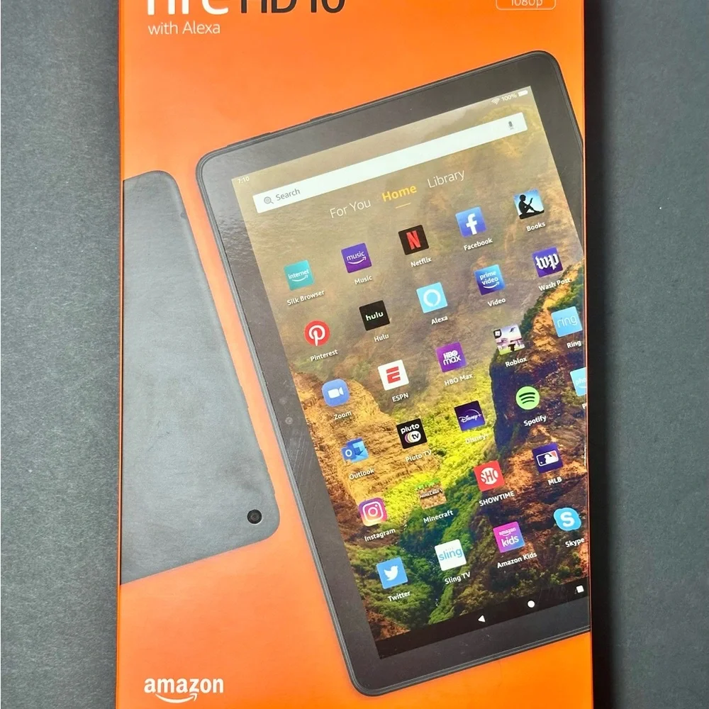 Amazon Fire HD 10 Tablet Black Modern Design